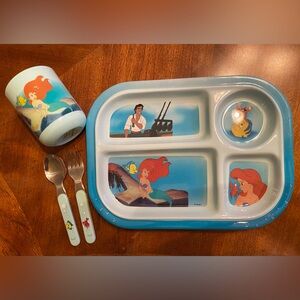 Disney Little Mermaid Kids Dining Set - Blue